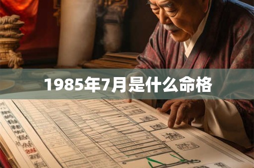 1985年7月是什么命格