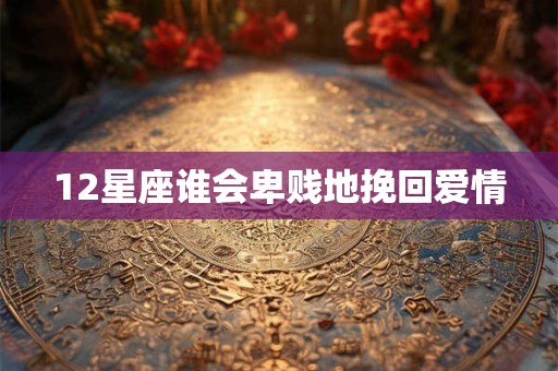 12星座谁会卑贱地挽回爱情