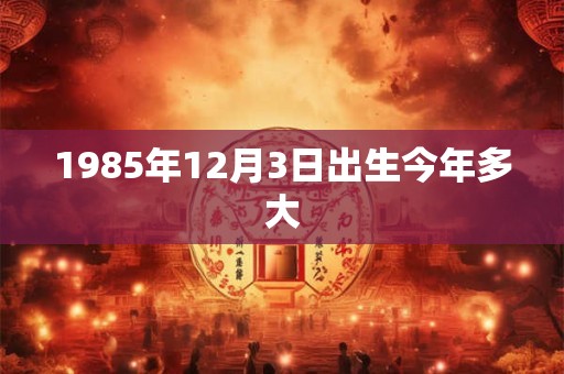 1985年12月3日出生今年多大