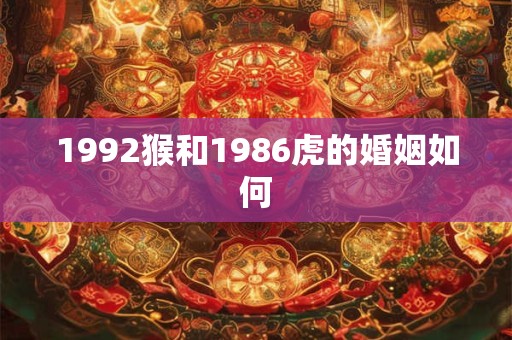 1992猴和1986虎的婚姻如何