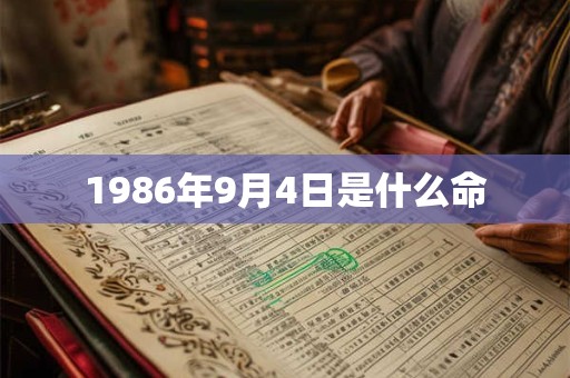 1986年9月4日是什么命 1986年9月4日是什么命