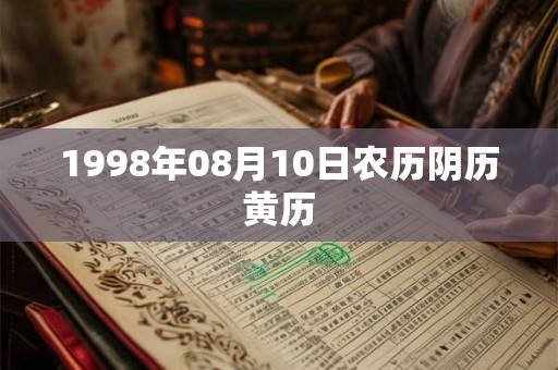 1998年08月10日农历阴历黄历