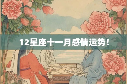 12星座十一月感情运势！