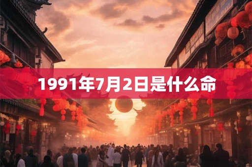 1991年7月2日是什么命 1991年7月2日是什么命