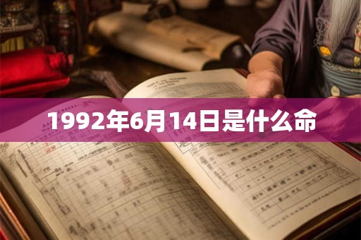 1992年6月14日是什么命