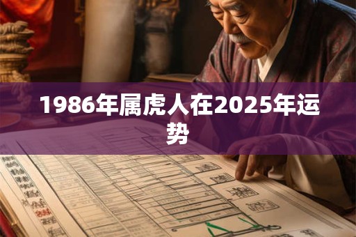 1986年属虎人在2025年运势 1986年属虎人在2025年运势