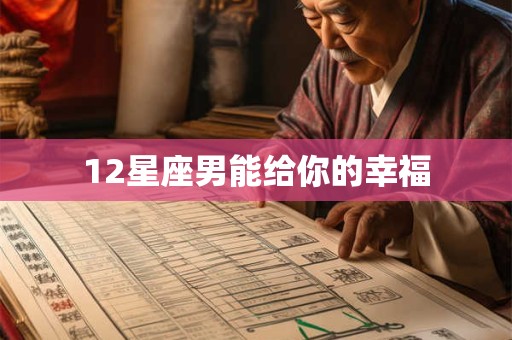 12星座男能给你的幸福