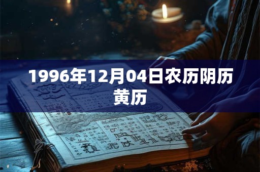 1996年12月04日农历阴历黄历