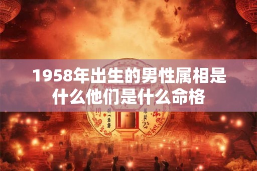 1958年出生的男性属相是什么他们是什么命格