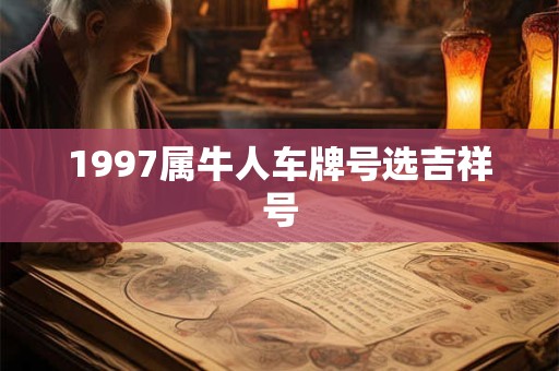 1997属牛人车牌号选吉祥号