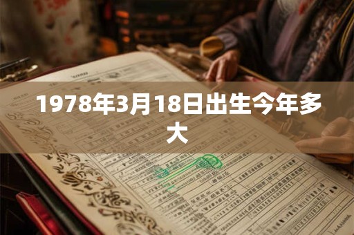 1978年3月18日出生今年多大