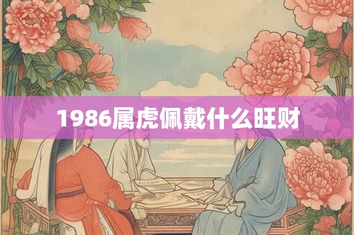 1986属虎佩戴什么旺财