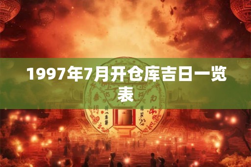 1997年7月开仓库吉日一览表