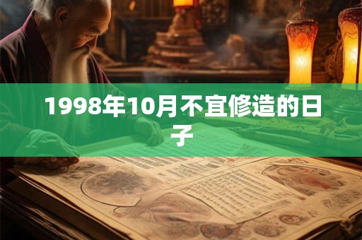 1998年10月不宜修造的日子