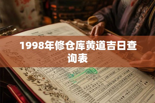 1998年修仓库黄道吉日查询表