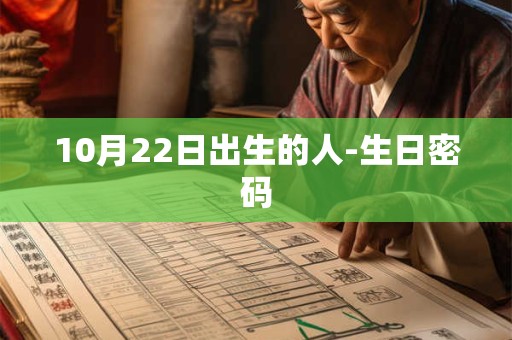 10月22日出生的人-生日密码