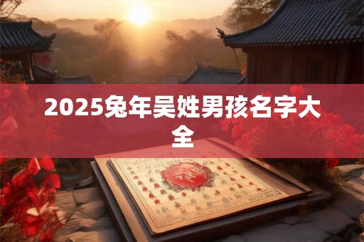 2025兔年吴姓男孩名字大全