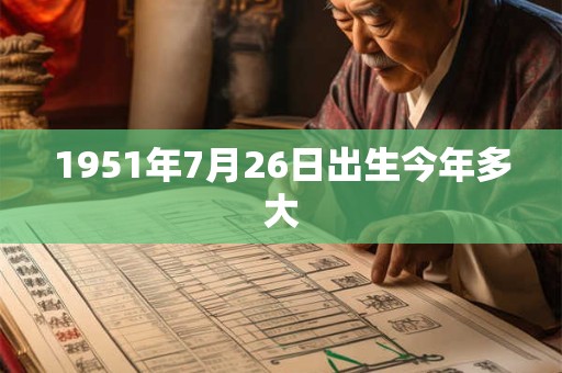 1951年7月26日出生今年多大