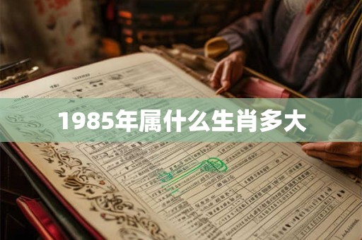 1985年属什么生肖多大