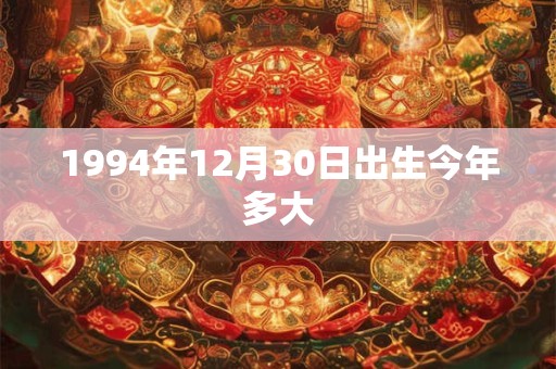 1994年12月30日出生今年多大