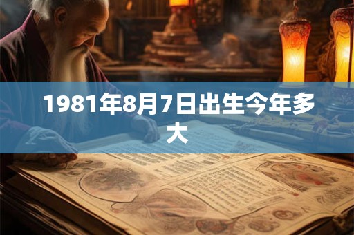 1981年8月7日出生今年多大