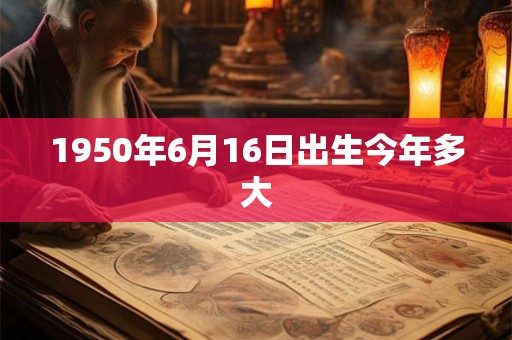 1950年6月16日出生今年多大