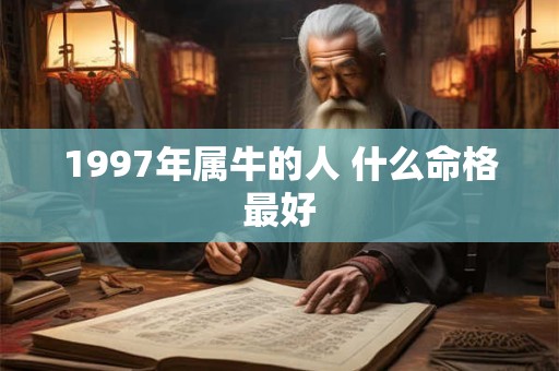 1997年属牛的人 什么命格最好