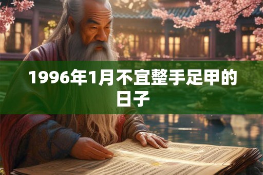 1996年1月不宜整手足甲的日子
