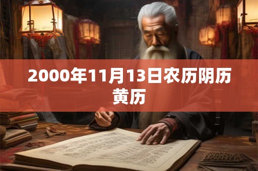 2000年11月13日农历阴历黄历
