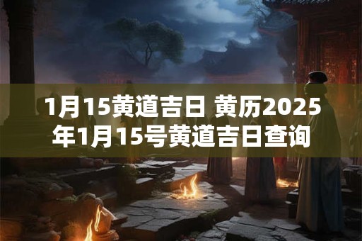 1月15黄道吉日 黄历2025年1月15号黄道吉日查询