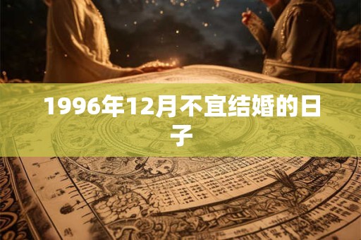 1996年12月不宜结婚的日子