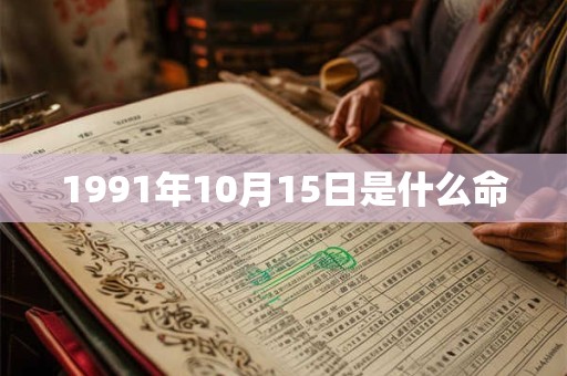 1991年10月15日是什么命