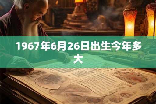 1967年6月26日出生今年多大