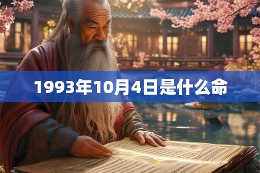 1993年10月4日是什么命