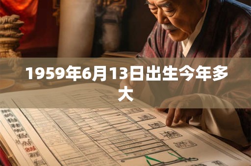 1959年6月13日出生今年多大