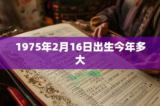 1975年2月16日出生今年多大