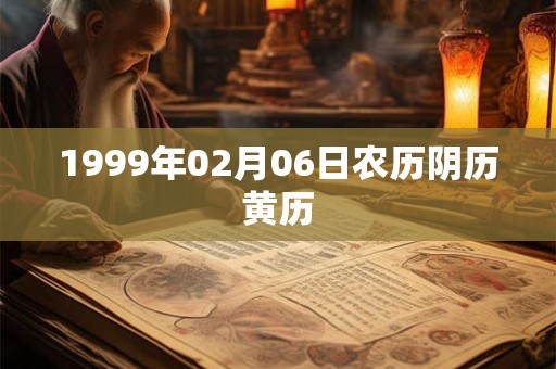1999年02月06日农历阴历黄历