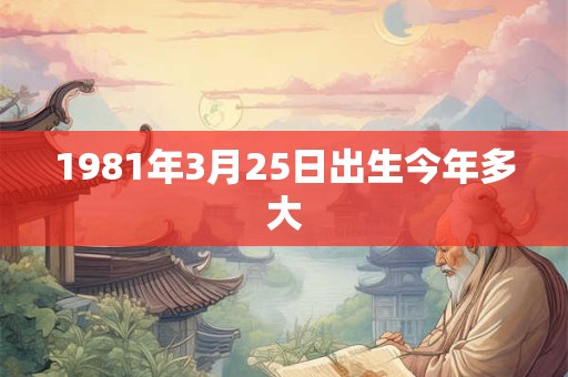 1981年3月25日出生今年多大
