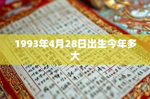 1993年4月28日出生今年多大