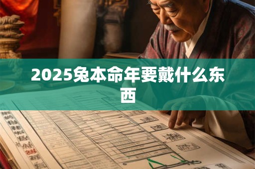 2025兔本命年要戴什么东西