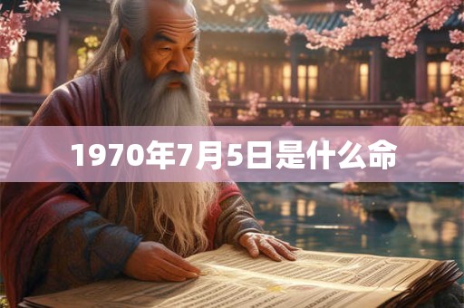 1970年7月5日是什么命