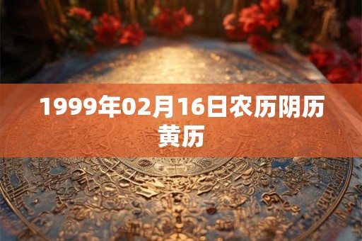1999年02月16日农历阴历黄历