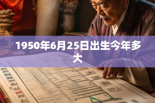 1950年6月25日出生今年多大 1950年6月25日出生今年多大