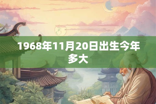 1968年11月20日出生今年多大
