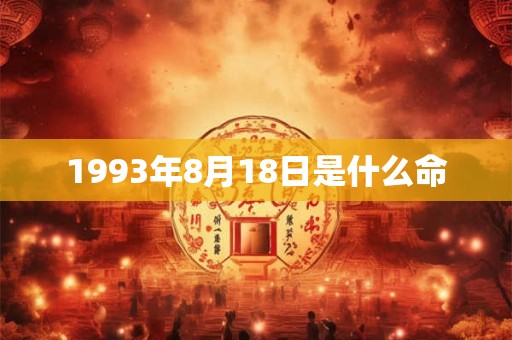 1993年8月18日是什么命