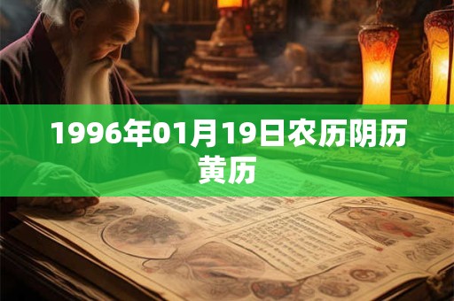 1996年01月19日农历阴历黄历