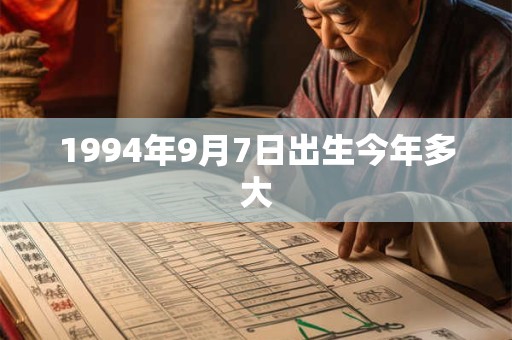 1994年9月7日出生今年多大