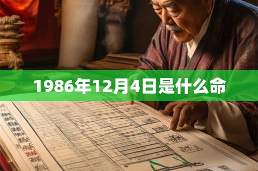 1986年12月4日是什么命