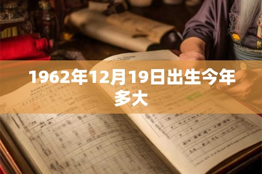 1962年12月19日出生今年多大