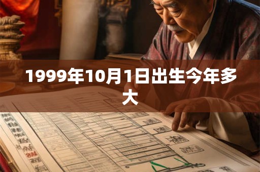 1999年10月1日出生今年多大